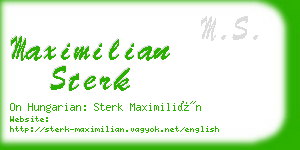 maximilian sterk business card